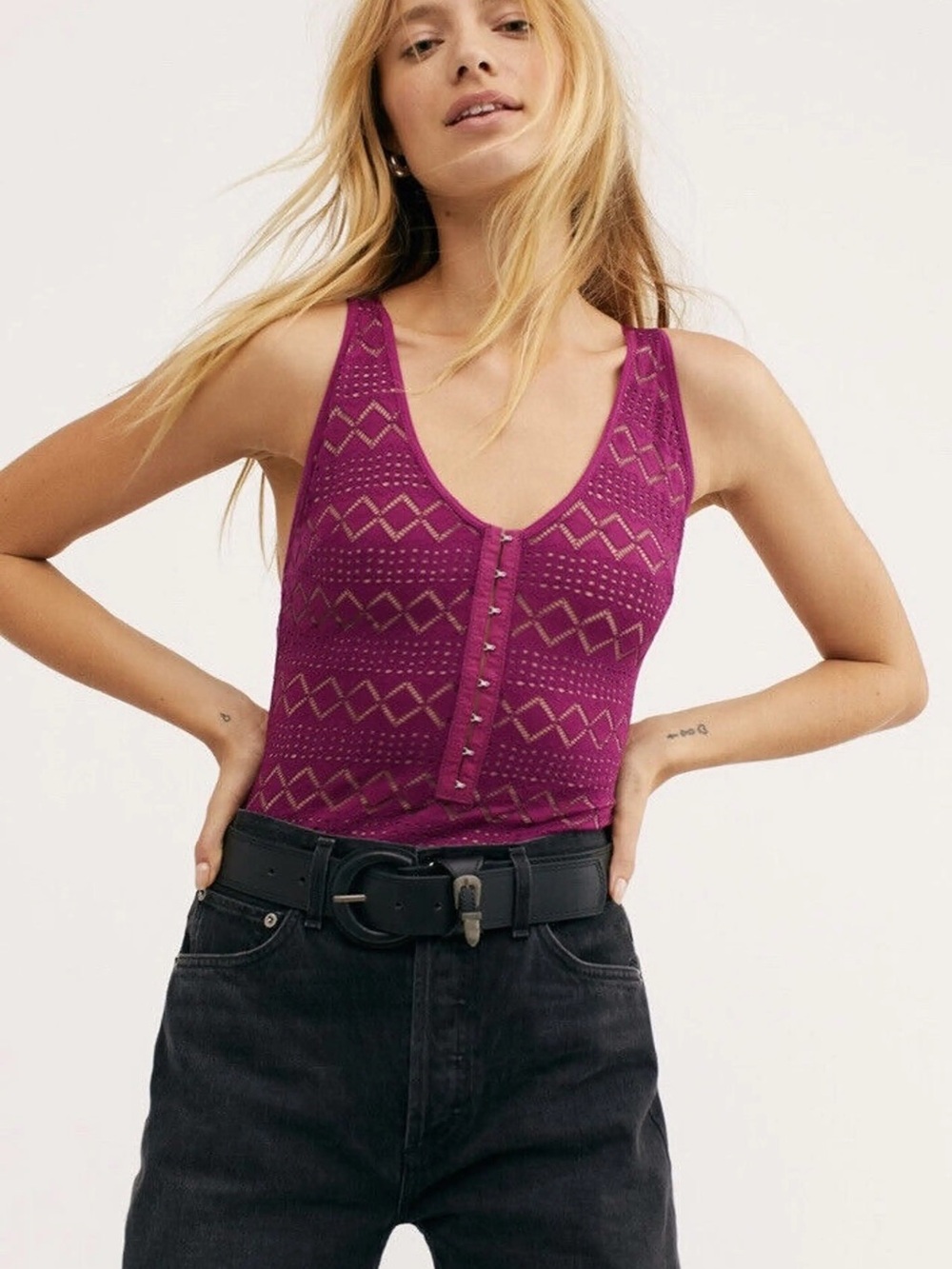 Free People Burgundy Halter Top Small